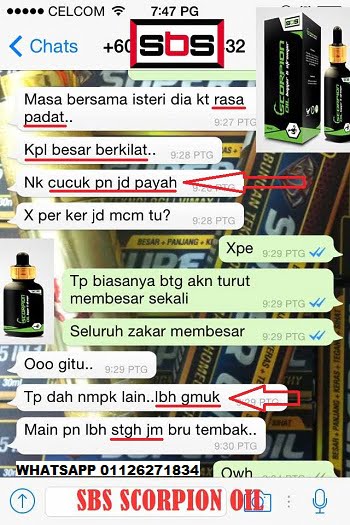 Testimoni Scorpion oil