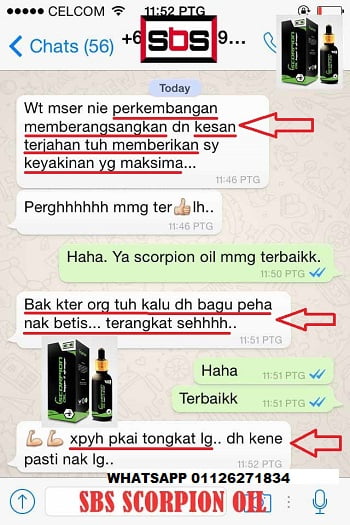 sbs Scorpion oil Testimoni